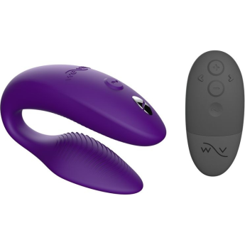 Вибратор для пар WE-VIBE SYNC 2 фиолетовый, в комплекте батарейка для пульта