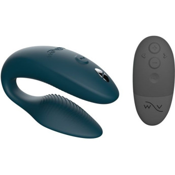 Вибратор для пар WE-VIBE SYNC 2 зеленый, в комплекте батарейка для пульта